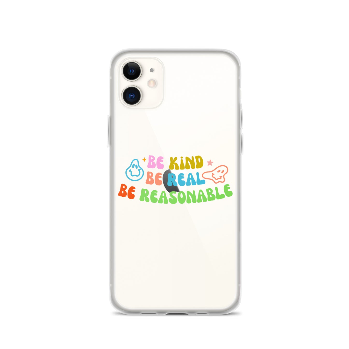 Be Kind, Be Real, Be Reasonable Retro - Clear Case for iPhone®