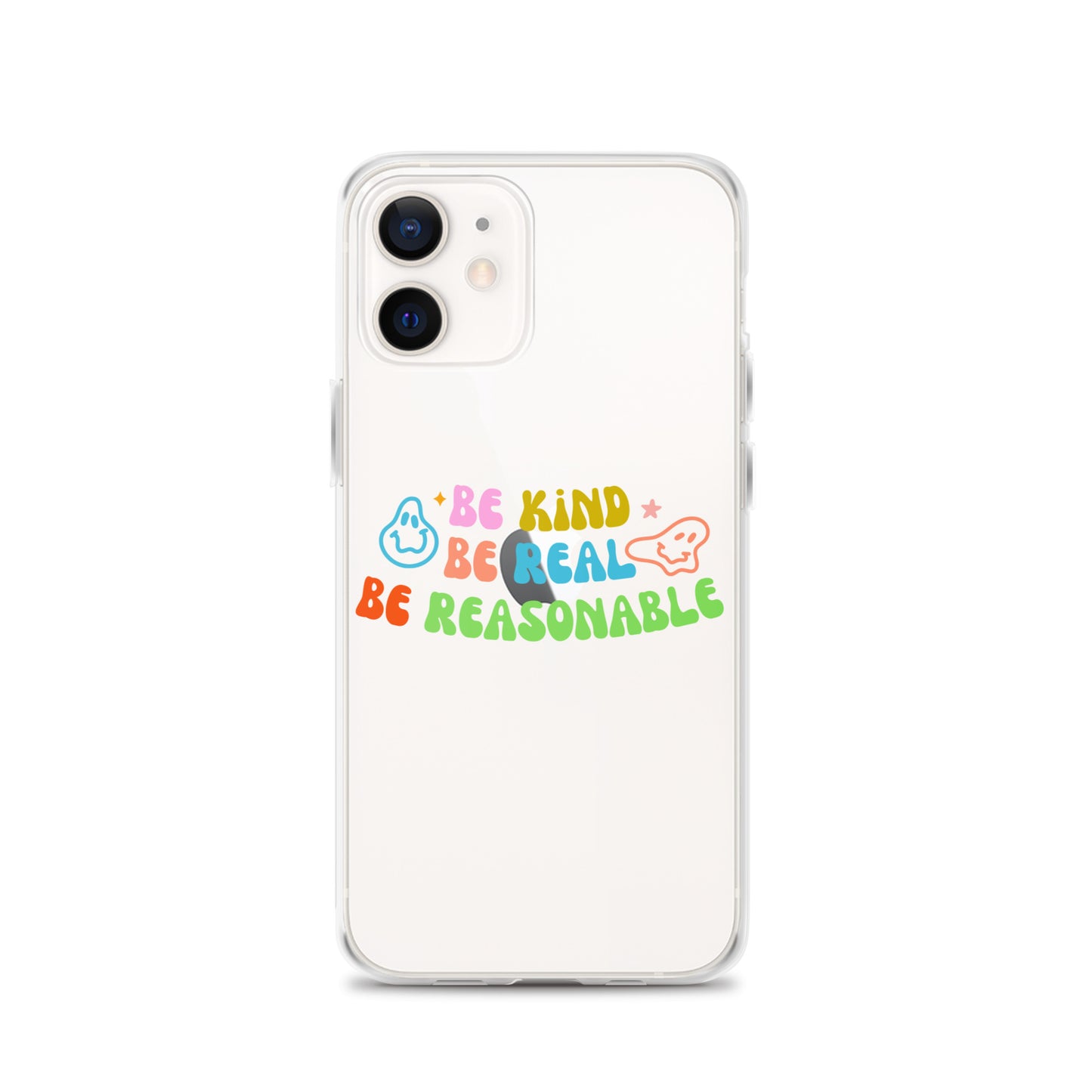 Be Kind, Be Real, Be Reasonable Retro - Clear Case for iPhone®