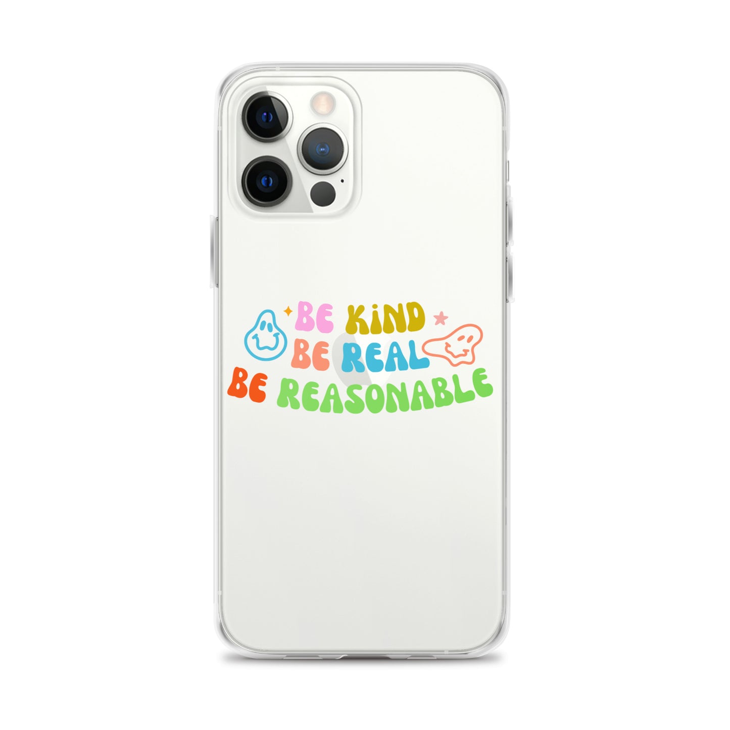 Be Kind, Be Real, Be Reasonable Retro - Clear Case for iPhone®