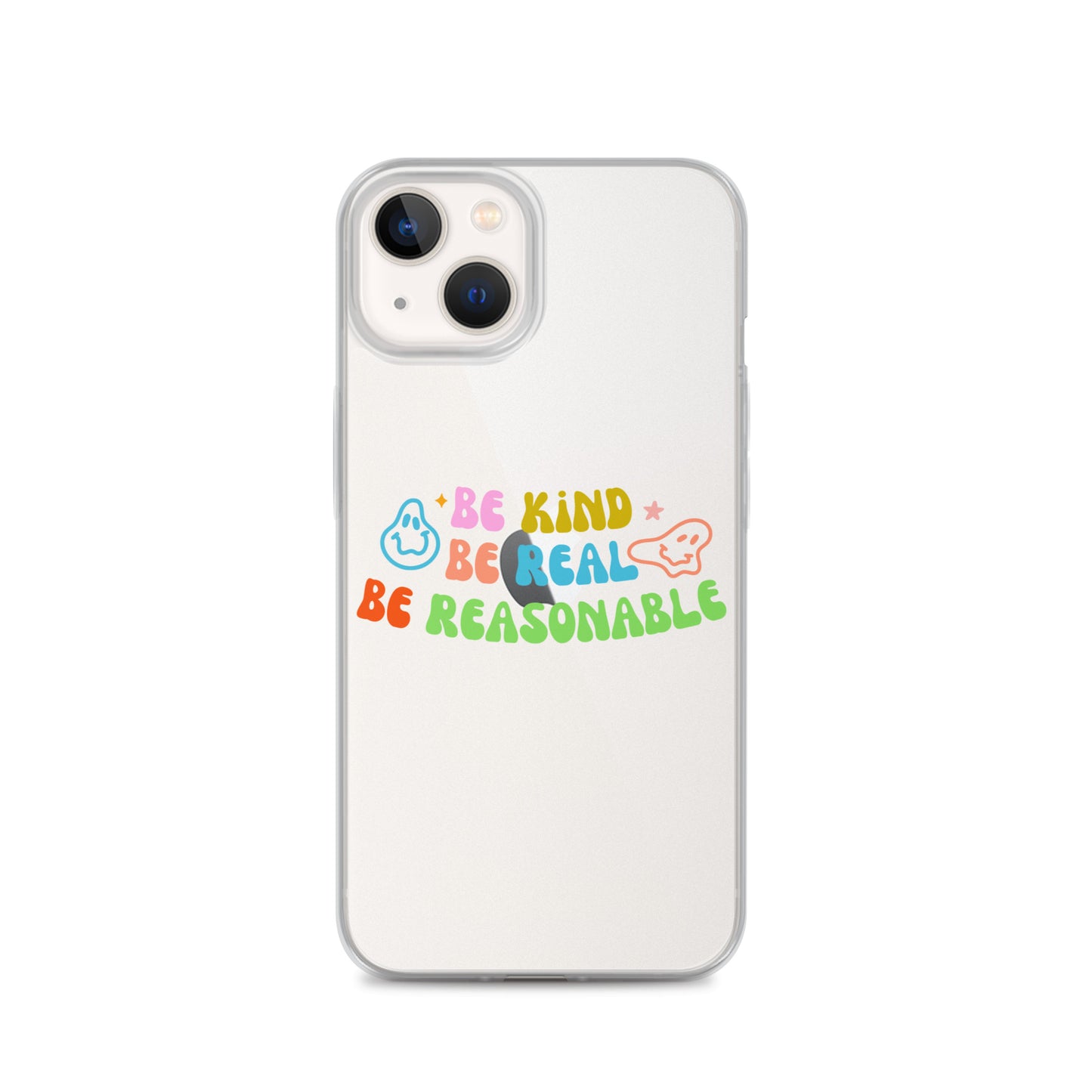 Be Kind, Be Real, Be Reasonable Retro - Clear Case for iPhone®