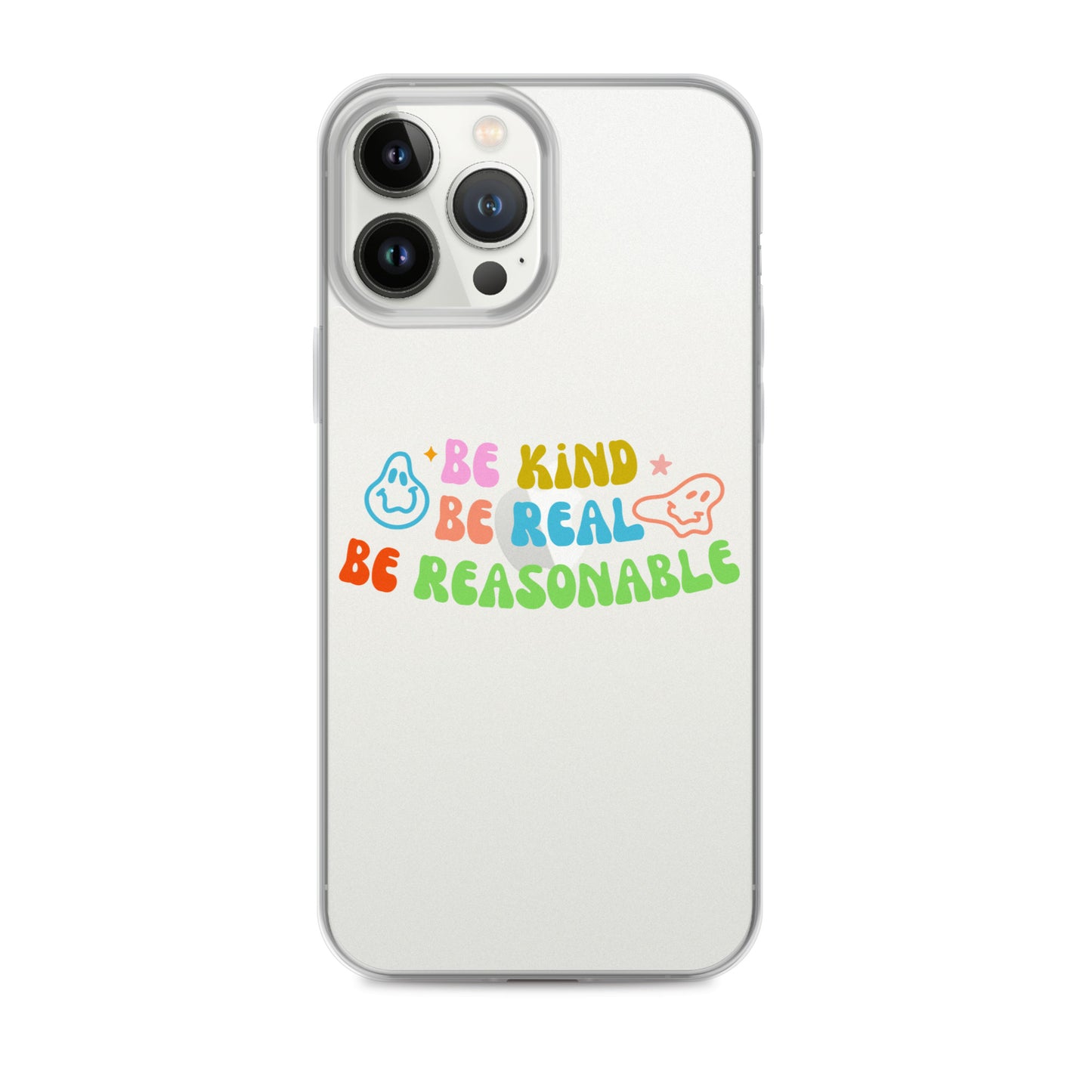 Be Kind, Be Real, Be Reasonable Retro - Clear Case for iPhone®