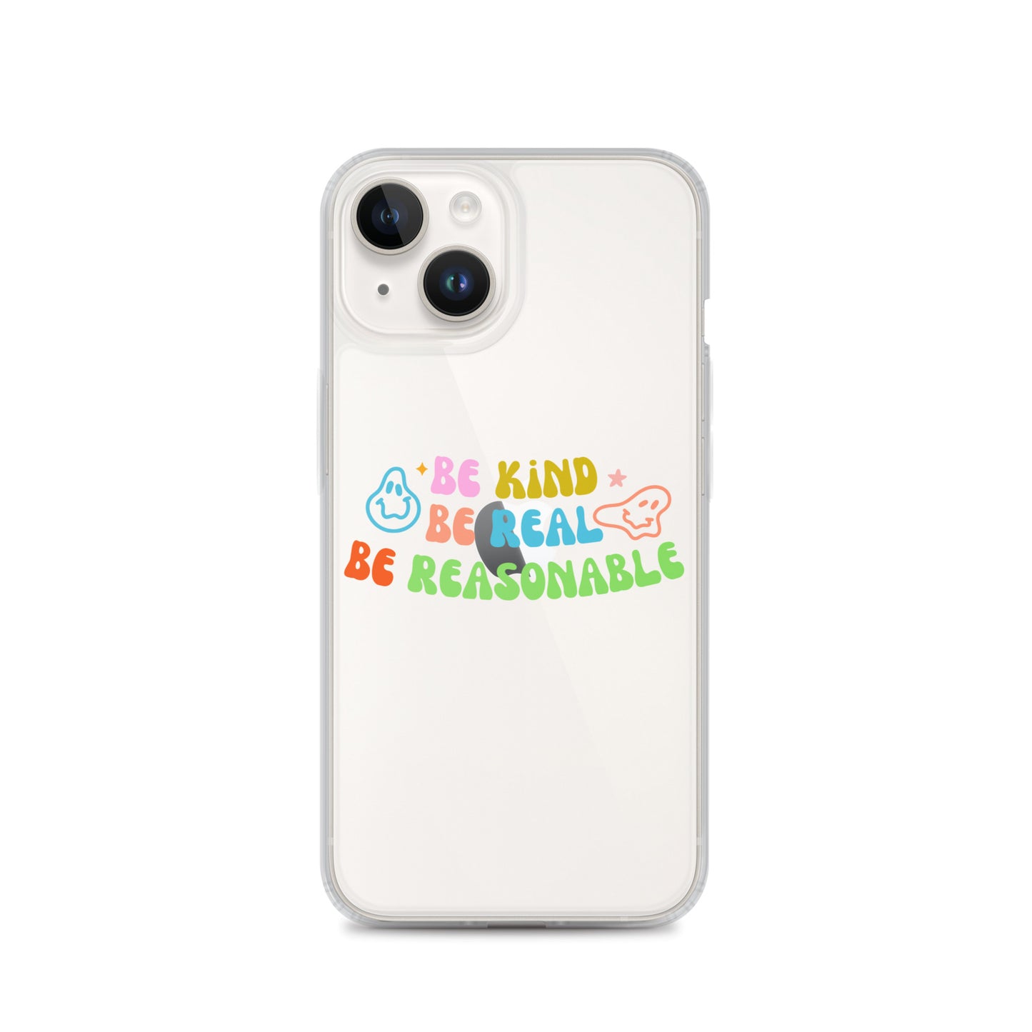 Be Kind, Be Real, Be Reasonable Retro - Clear Case for iPhone®