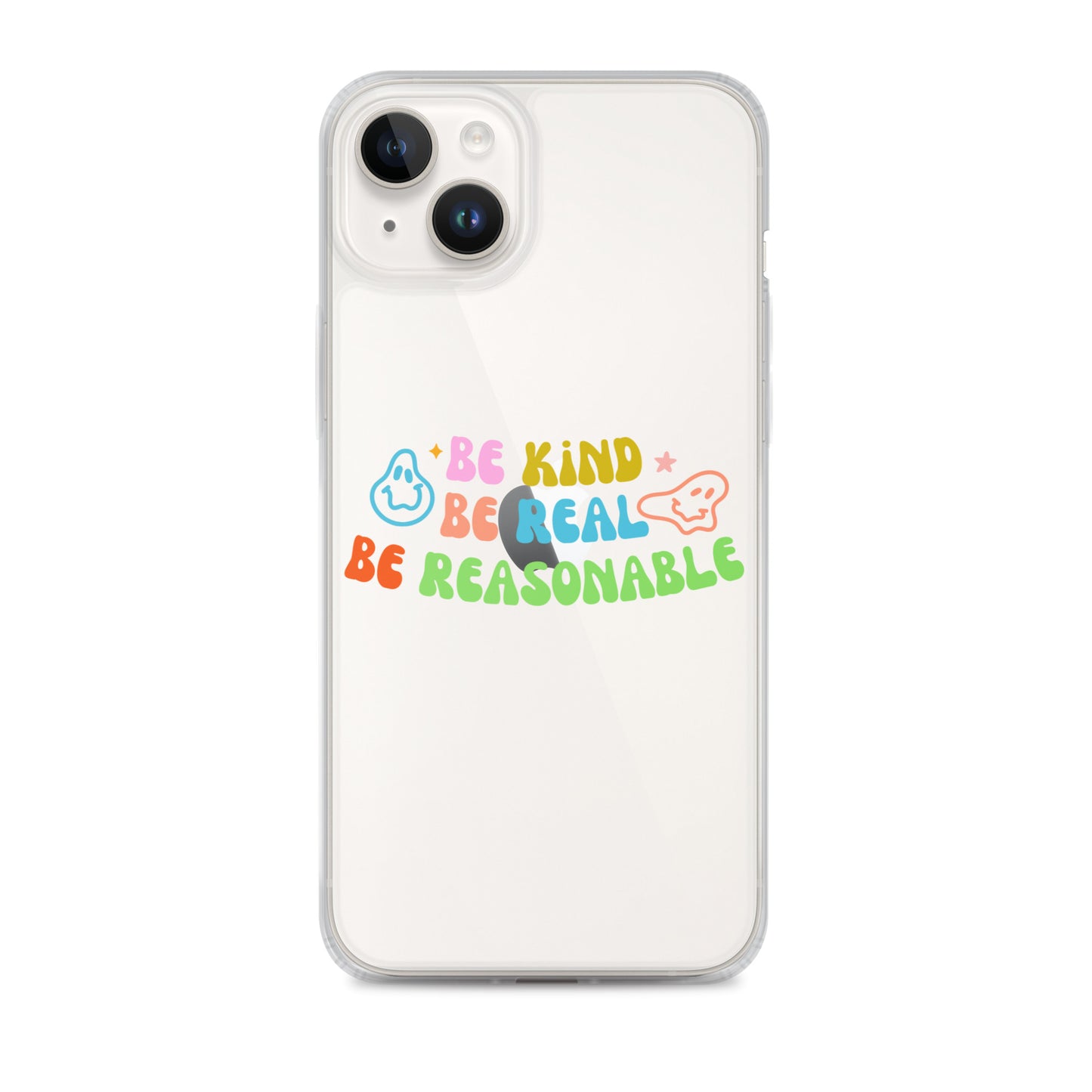 Be Kind, Be Real, Be Reasonable Retro - Clear Case for iPhone®