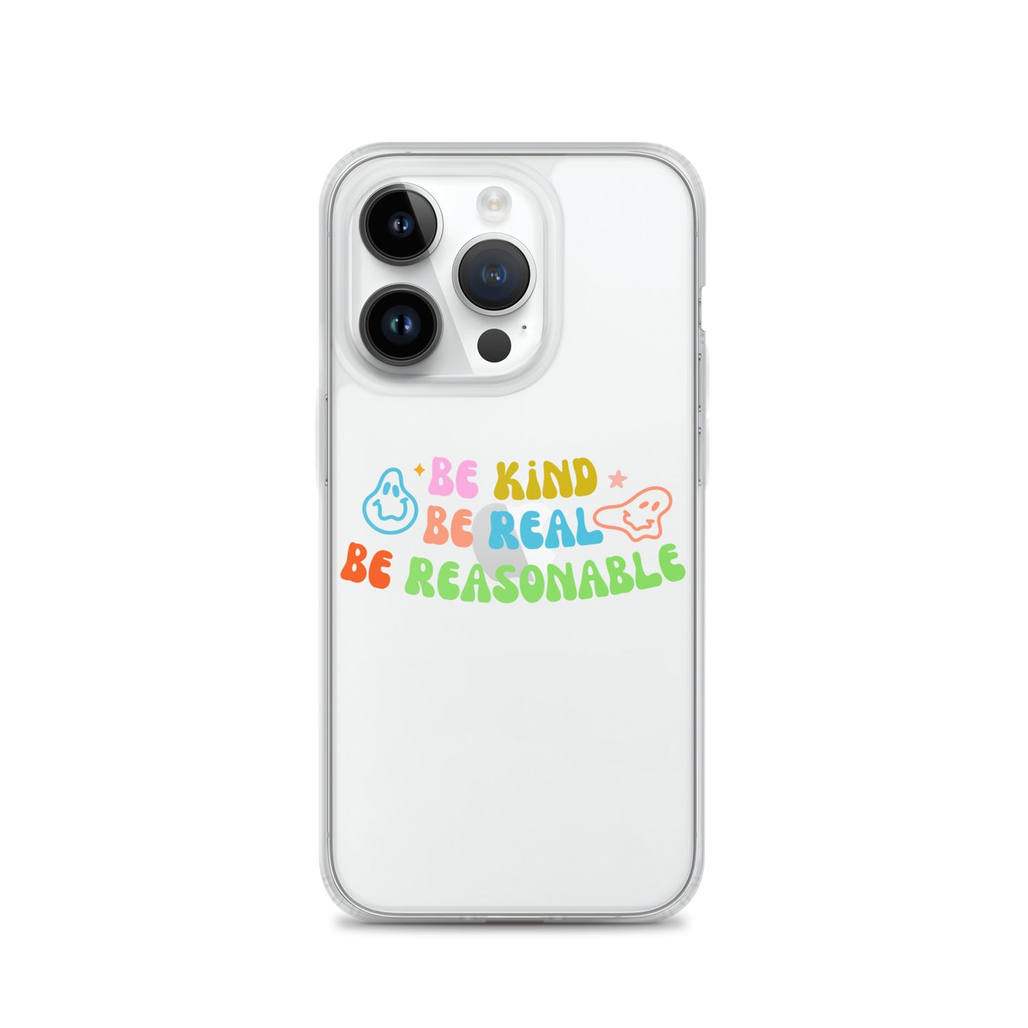 Be Kind, Be Real, Be Reasonable Retro - Clear Case for iPhone®