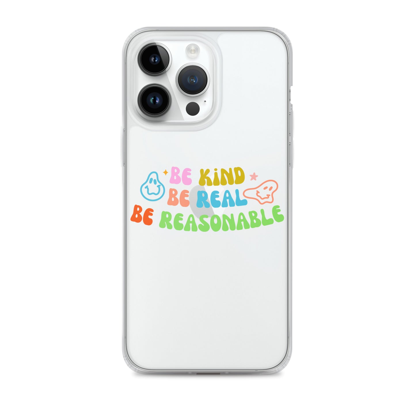 Be Kind, Be Real, Be Reasonable Retro - Clear Case for iPhone®