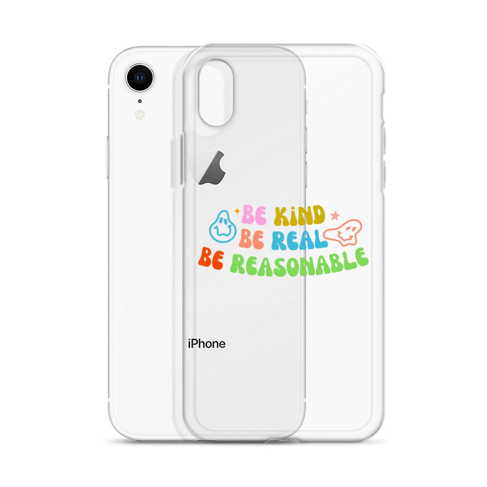 Be Kind, Be Real, Be Reasonable Retro - Clear Case for iPhone®